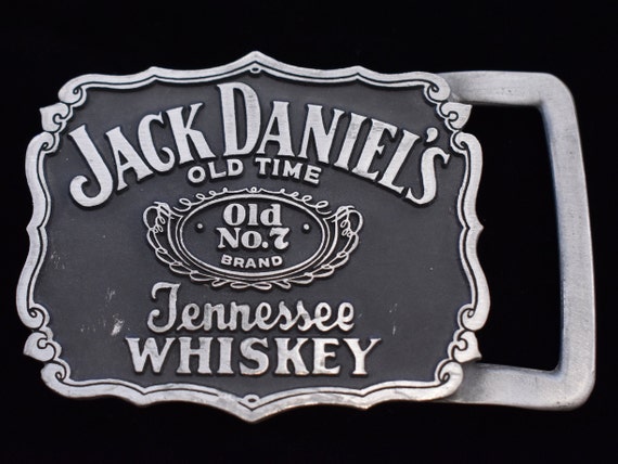 7 Belt Buckle Metallic Jack Daniels Silver Old No