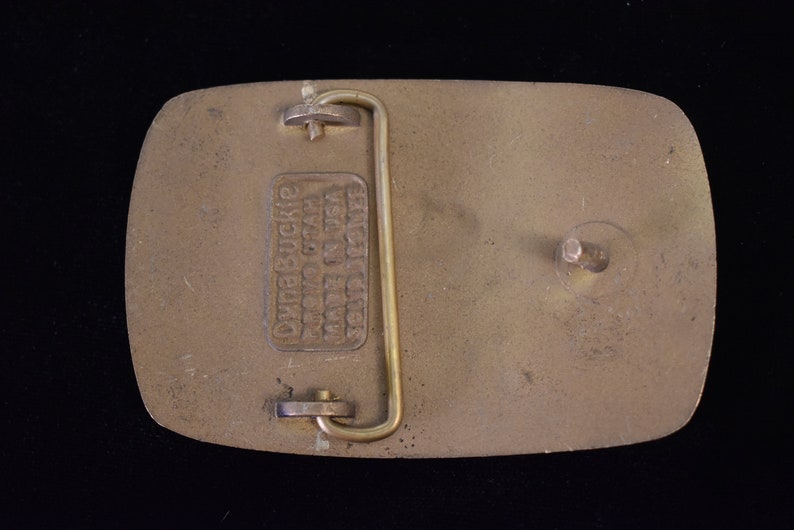Dynabuckle Budget Fuel Stop Solid Brass Vintage Belt Buckle