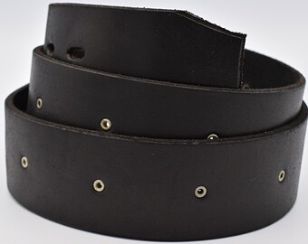 Vintage Leather Belt Size 36 ~ Distressed Small Grommets