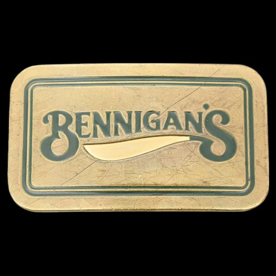 Bennigan's Restaurant Small Solid Brass Vintage B… - image 1
