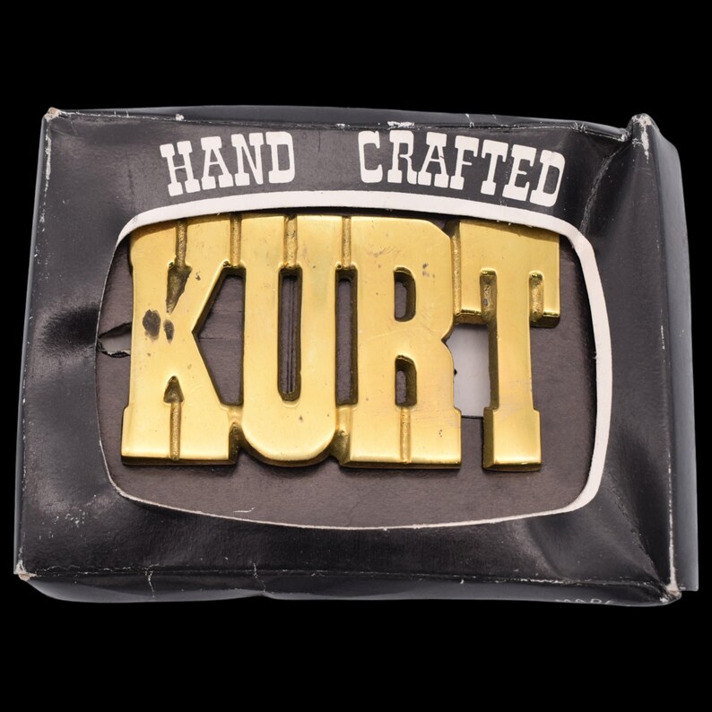 Kurt Name Solid Brass Vintage Belt Buckle by BBB Baron [ca. 1970s] - Etsy