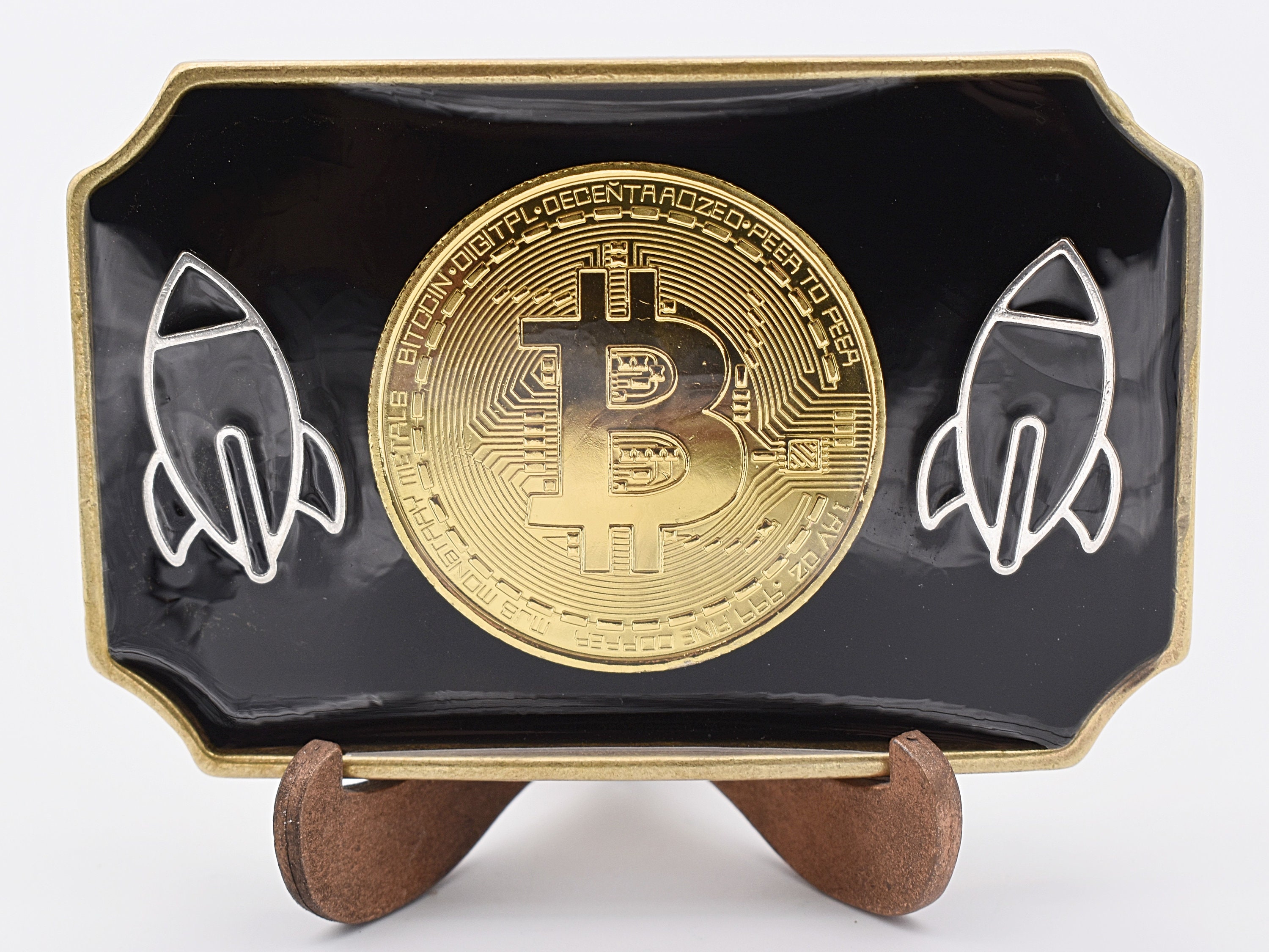 Bitcoin to the MOON! Diamond Hands Cryptocurrency Trader Investor Digital  Blockchain Technology Solid Brass Handmade Belt Buckle - Etsy