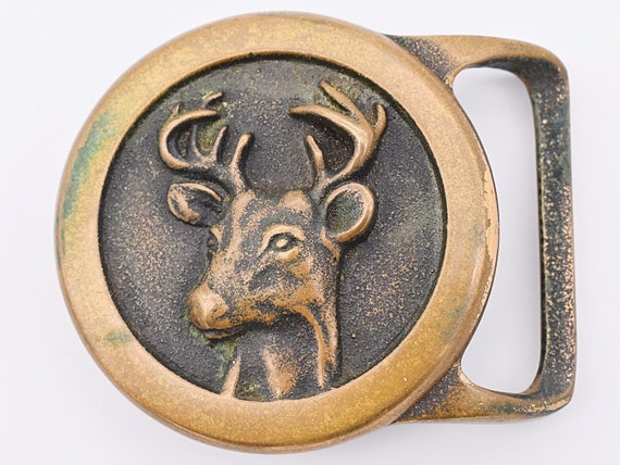Tech Ether Guild Deer Buck Solid Brass Vintage Be… - image 1