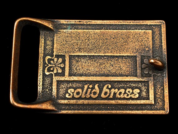 Tech Ether Guild Blank Solid Brass Vintage Belt B… - image 2