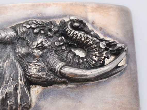 Solid Sterling Silver Elephant Watering Hole Vint… - image 6