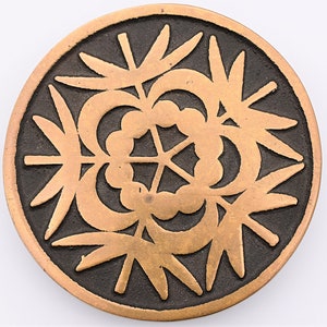 Solid Brass Marijuana Pot Leaf Design UB Ultimate Buckle Co. Vintage Belt Buckle