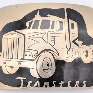 Teamsters Union Truck Driver Warehousemen Chauffers International Brotherhood Vintage Belt Buckle