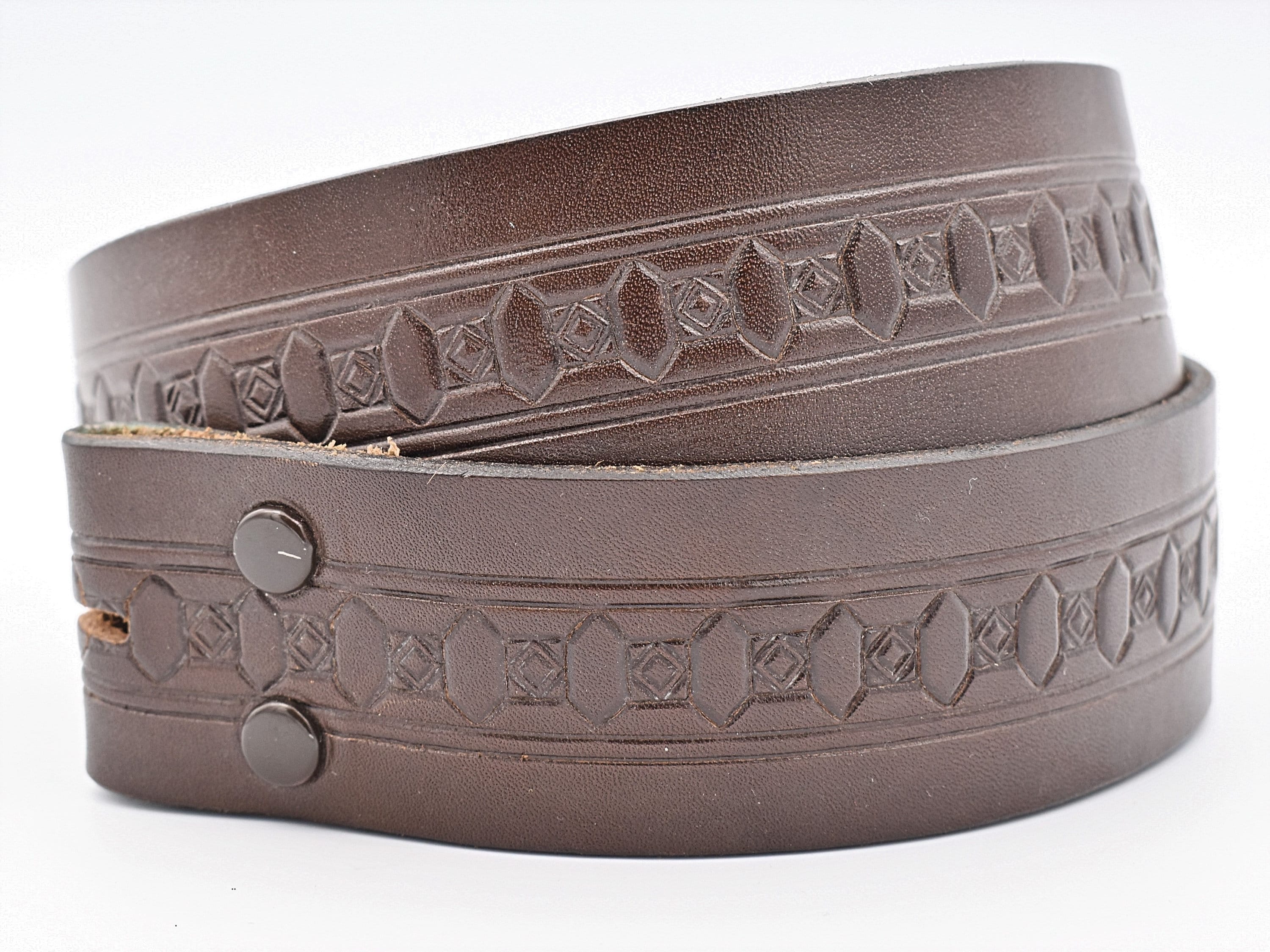 LR leather belt size 38 western cowboy boho Western Cowboy Belt, SOLID LEATHER, Boho Flural, Rodeo Belt  main image 3
