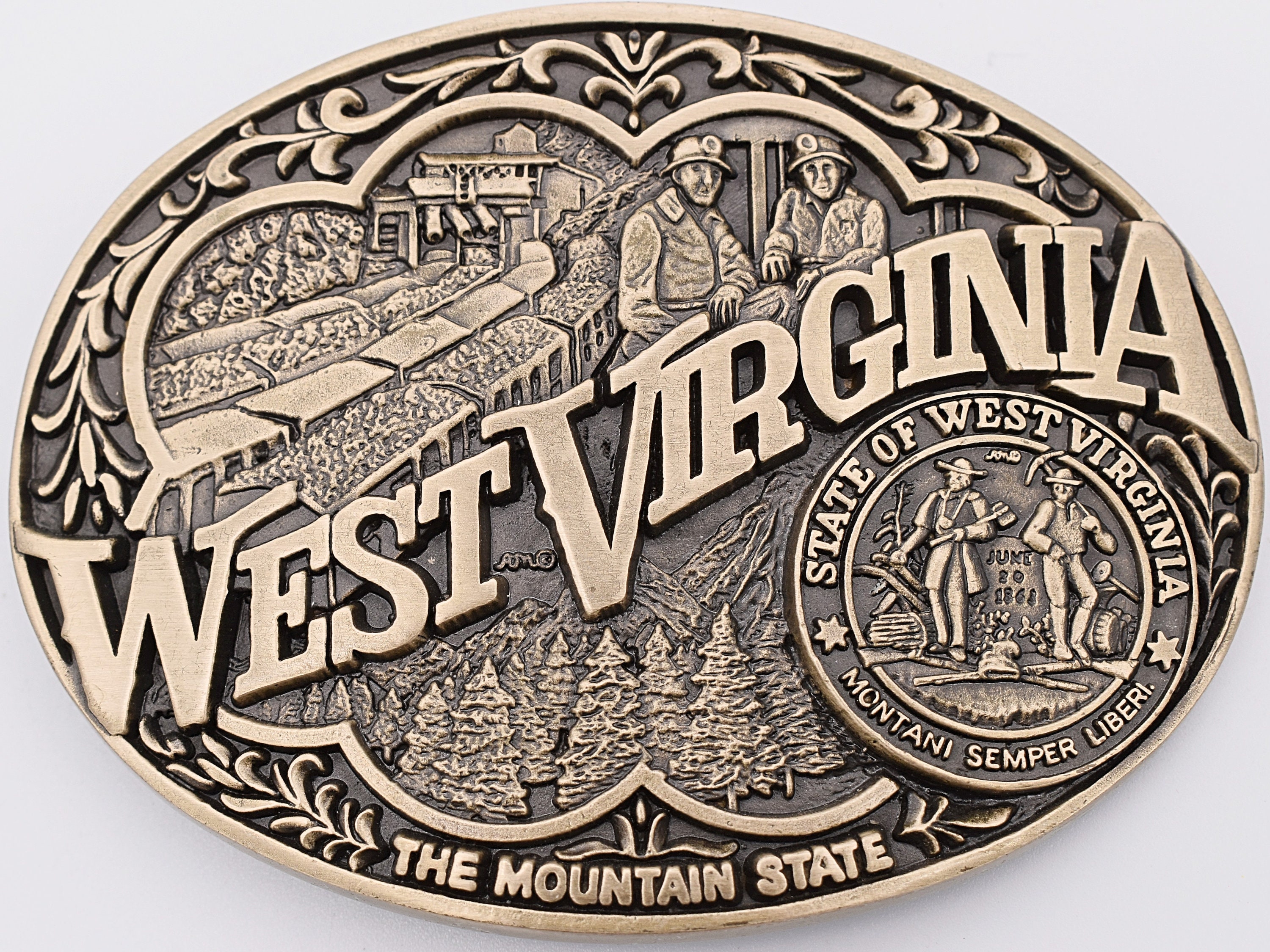 West Virginia State Seal Solid Brass Award Design First Edition