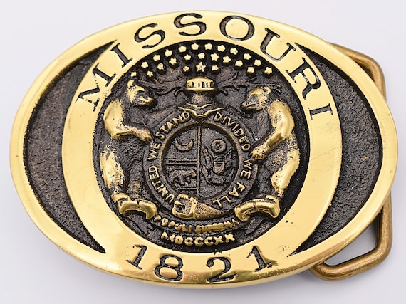 Solid Brass Missouri State Seal Solid Brass Vinta… - image 2