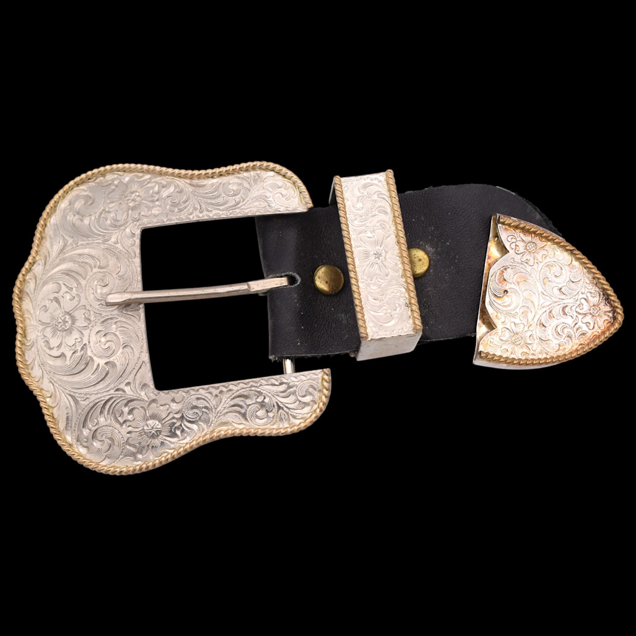 Boucle De Ceinture Vintage Popeye - Marque Lewis Buckles Chicago, Laiton, Pour Ceinture 1.5 Pouces