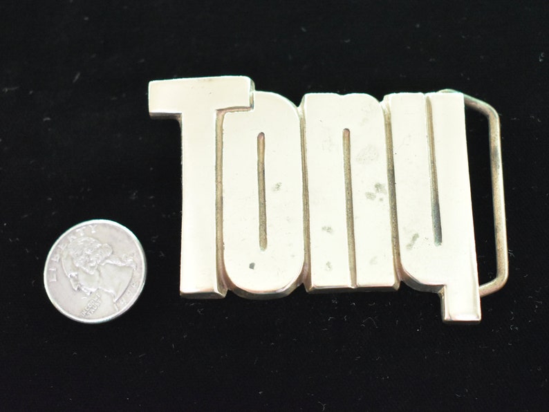 Tony Name Solid Brass Vintage Belt Buckle