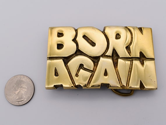 Born Again Christian Solid Brass 1970s Vintage Be… - image 5