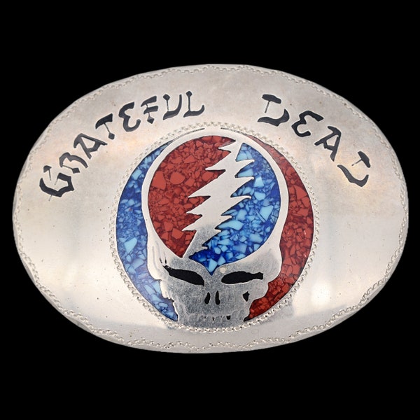 Grateful Dead Stealie Steal Your Face Vintage Belt Buckle