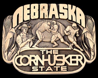 Un Herbie Husker University Nebraska Cornhuskers Football Nos Vtg Belt