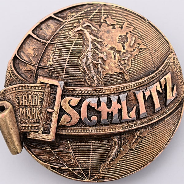 Schlitz Brewing Beer Malt Liquor 1970s Vintage Belt Buckle