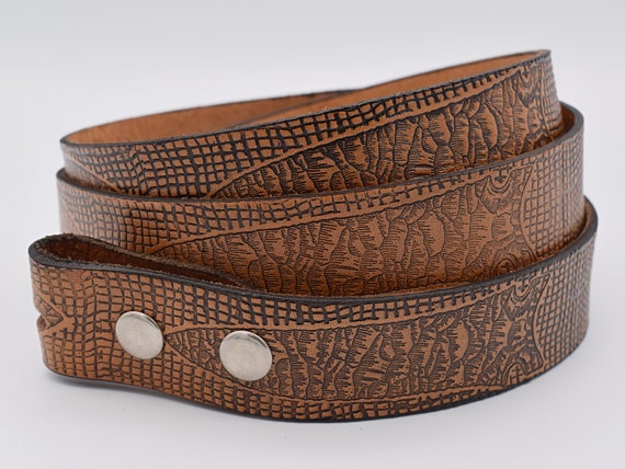 Vintage Custom Southwestern Leather Belt Western Tooled Leather Belt 38 main image 3
