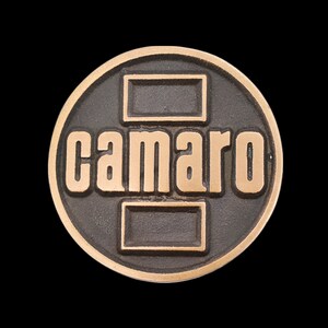 Camaro Solid Brass UB 1970s Vintage Belt Buckle