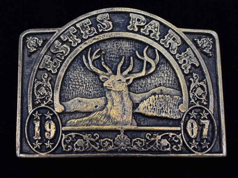 1970s Estes Park Colorado Ski Resort Slopes Downhill Mountain Rockies Powder Day Vintage Belt Buckle CDC Metalworks