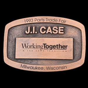 JI Case IH International Parts Trade Fair 1993 Harvester Combine Tractors Milwaukee, WI Vintage Belt Buckle