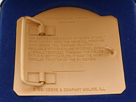 John Deere Tractor Model 730 1991 Vintage Belt Bu… - image 3