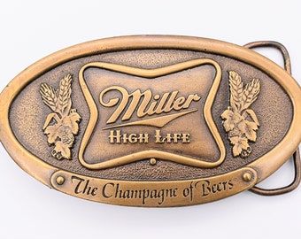 1980 Miller High Life Beer Vintage Belt Buckle - Etsy