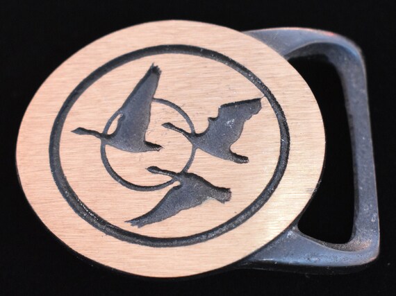 Tech Ether Guild "Migration" Geese Ducks Solid Br… - image 1