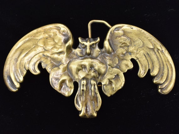 1970s Gargoyle Owl Hawk Bat Hippie Vintage Belt Bu
