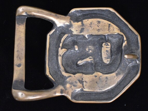 Tech Ether Guild "US" Solid Brass Vintage Belt Bu… - image 2