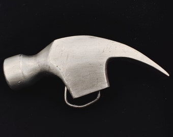 Claw Hammer Carpenter Handyman Contractor 1980s Vintage Belt Buckle