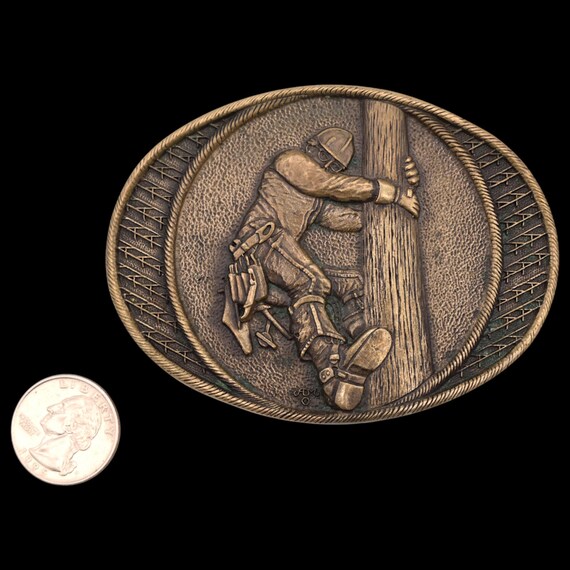 Lineman Electrical Telephone Worker Solid Brass V… - image 3