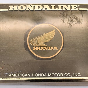 Hondaline Belt Buckle NOS New Old Stock In Box Honda Wing Logo Solid Brass Vintage Belt Buckle