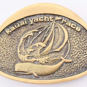 Kauai Yacht Race Sailing Yacht Boat Vessel Race Belt Buckle