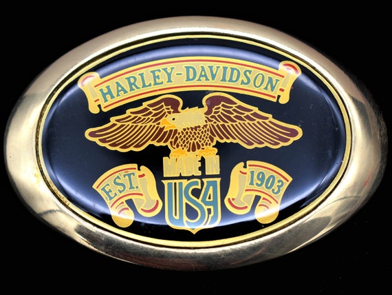 Solid Brass Harley Davidson USA 1980s Vintage Bel… - image 1