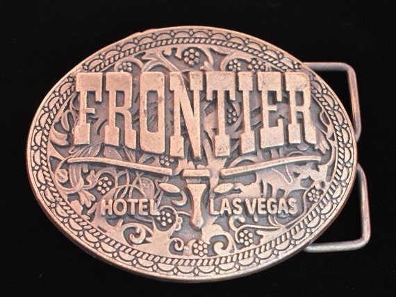 Frontier Hotel Las Vegas Vintage Belt Buckle - image 1