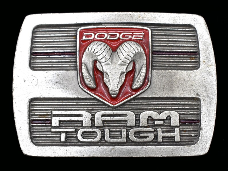 Dodge Ram Tough 4x4 Pickup Truck Offroad Mud Country Logo Vintage Belt Buckle