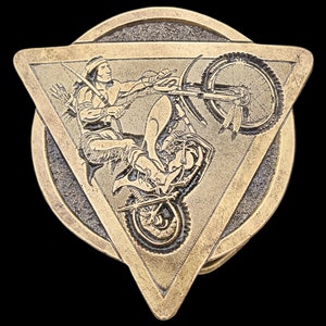 1970s Dirt Biking Indian MM Limited Vintage Belt Buckle