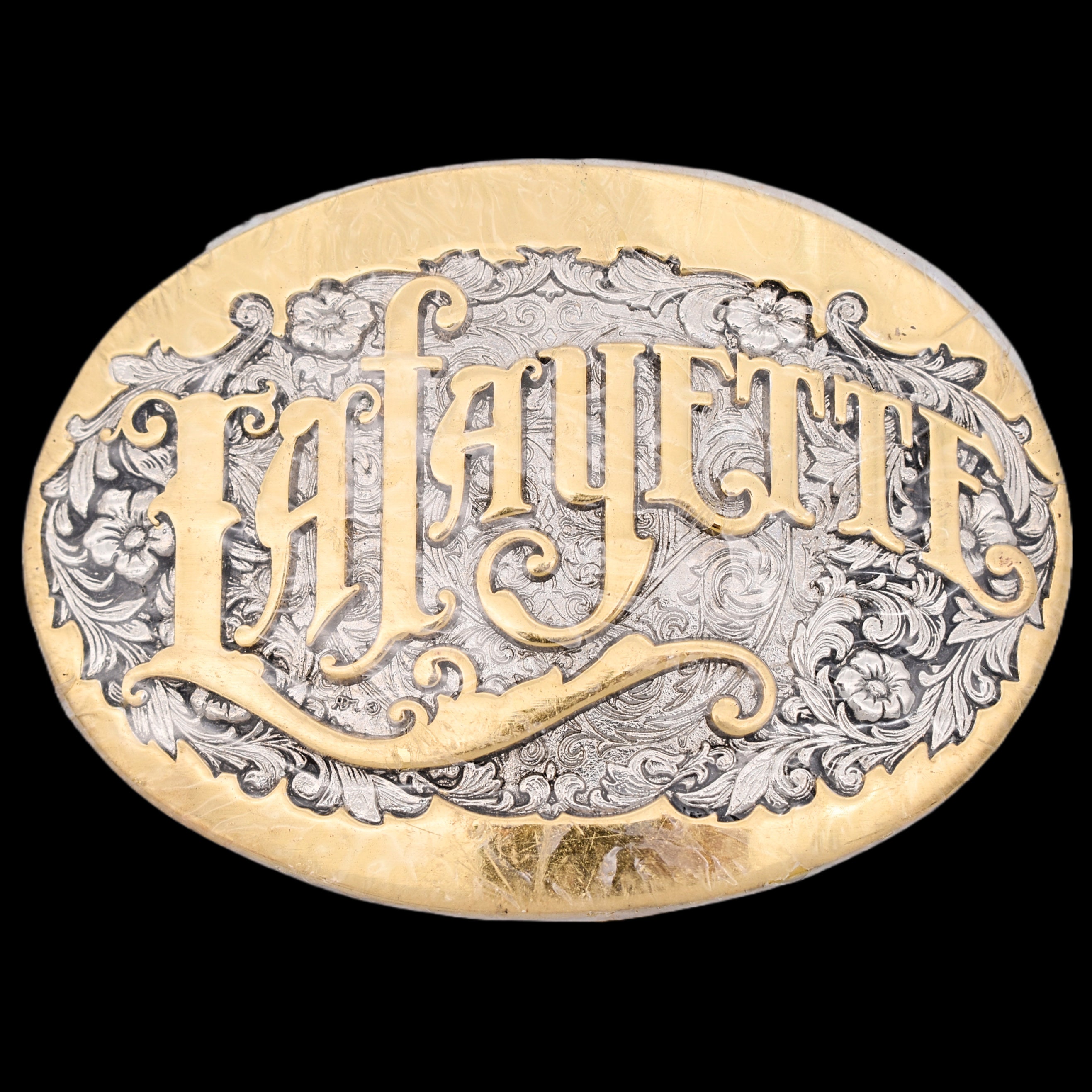 Vintage LAA Gallery Lafayette Art Association Mixed Metal Artist Belt Buckle Vintage 1920s/30s Silver Art Deco Mini Belt Buckle – Ian  main image 3