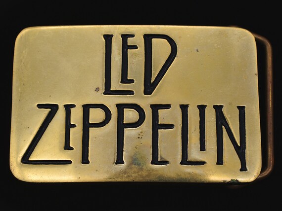Solid Brass 1970s Led Zeppelin Vintage Belt Buckle