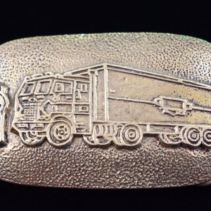 Kenworth Truck 1980s Vintage Solid Brass Belt Buckle