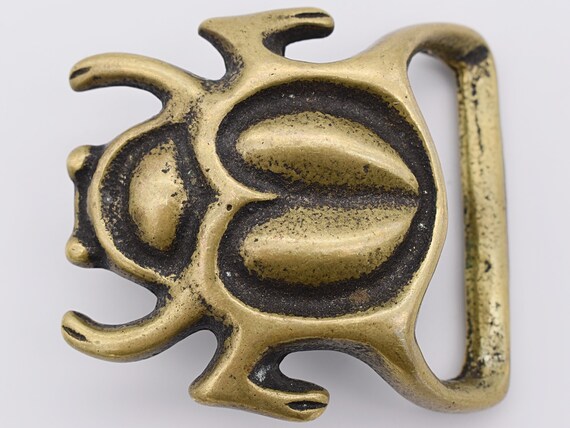 1970s Scarab Beetle Insect Bug Solid Brass 1970s … - image 1