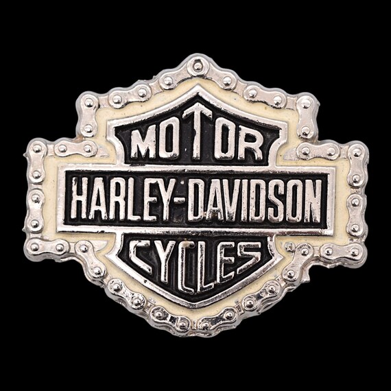 Solid Brass Harley Davidson Vintage Belt Buckle by BBB Baron Brass Buckles (1991)