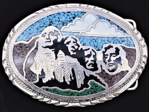 Mount Rushmore Vintage Belt Buckle - image 1