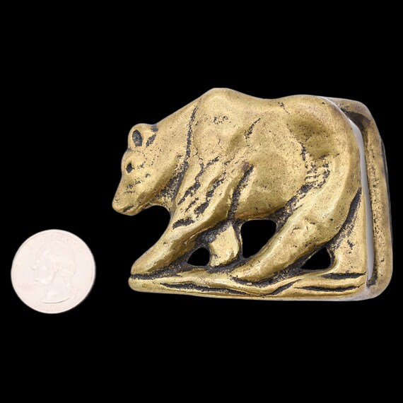 Solid Brass Bear 1970s Trinity Buckle Co. Vintage… - image 3