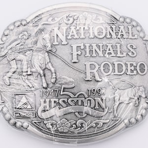 1997 Hesston NFR National Finals Rodeo Vintage Belt Buckle ~SEALED NOS~
