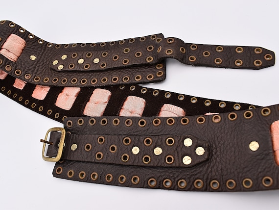 Genuine Bison Leather Western Women's Belt ~ Size… - image 6