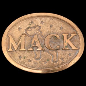 Mack Truck Bulldog Solid Bronze Vintage Belt Buckle by Buckles by Mike