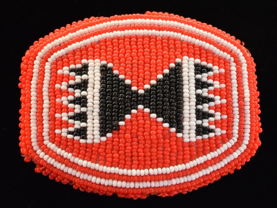 Handmade Seed Bead Handmade Vintage Belt Buckle - image 1