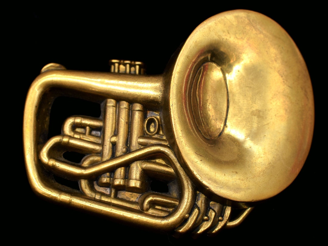 Trumpet French Marching Horn Musician Solid Brass Etsy