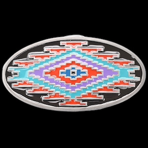 Southwestern Geometric Diamond Belt Buckle